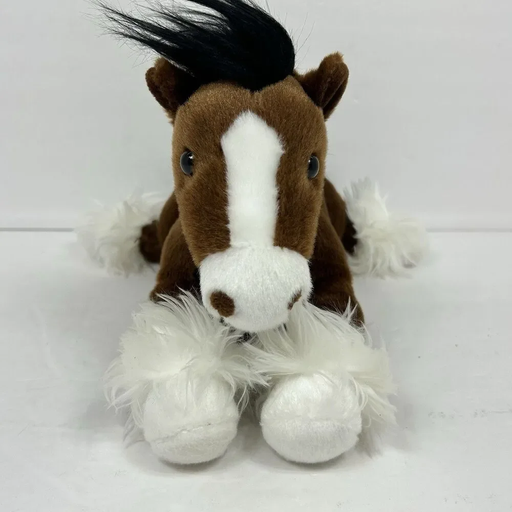 Aurora World Clydesdale Horse Pony Fancy Brown White 12